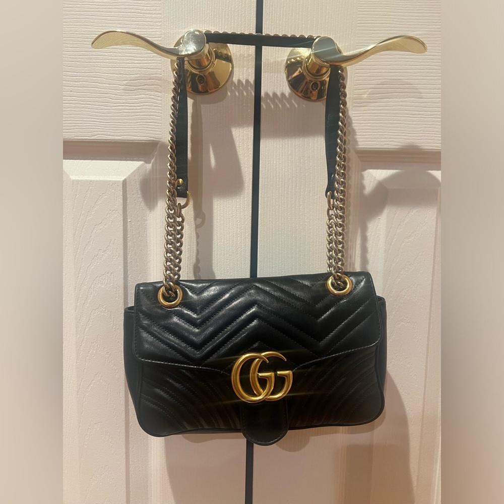 GUCCI MARMONT SMALL SHOULDER BAG used authentic